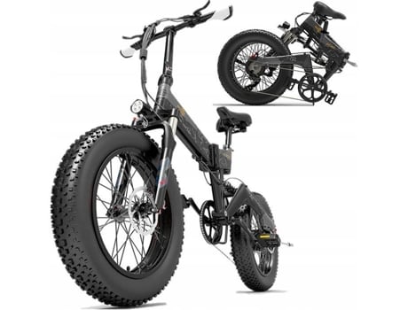 Bicicleta Elétrica BEZIOR Xf200 Roda de Alumínio com Estrutura de E-Bike 1000W 20 Polegadas 48V 15Ah Preta