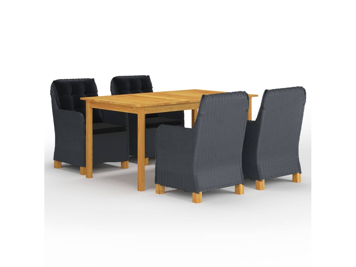 Dining Set, Dining Sets Vidaxl Cinzeto Madeira De Acácia (n/a)