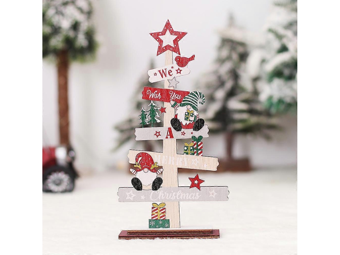 Mini Enfeite De Árvore De Natal De Madeira, Uma Decoração Divertida Para A Mesa Festiva. Olysi Shop