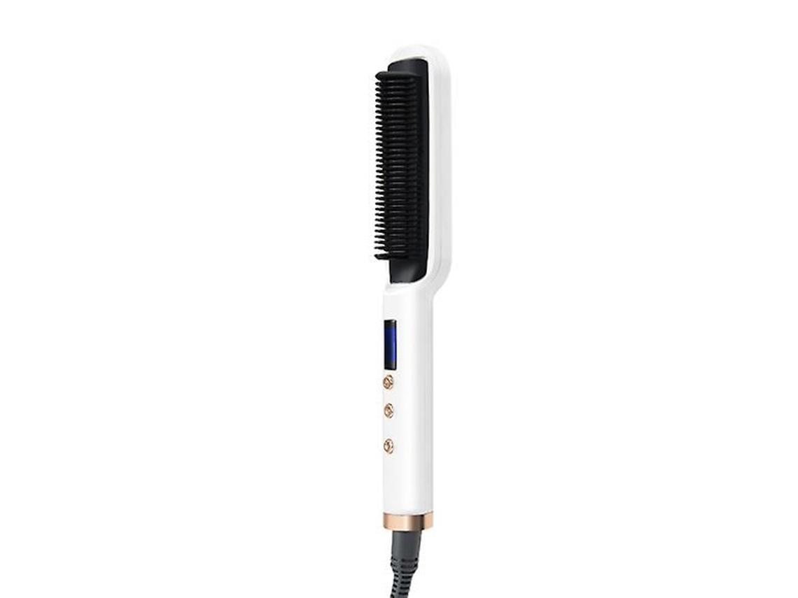 Alisador de Íon Negativo 5 Configurações de Temperatura e Anti-Perm Alisador com Pente Integradobranco