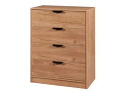 Aparador Varkaus com 4 Gavetas Mdf 90X70X40 Cm Carvalho [EN.CASA].