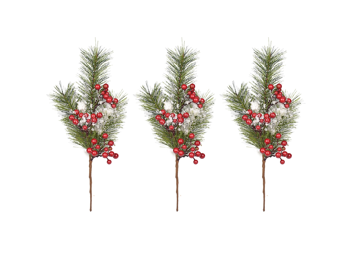 Pinus Artificial Natal 3 Galhos Pacote Decoração Navideira