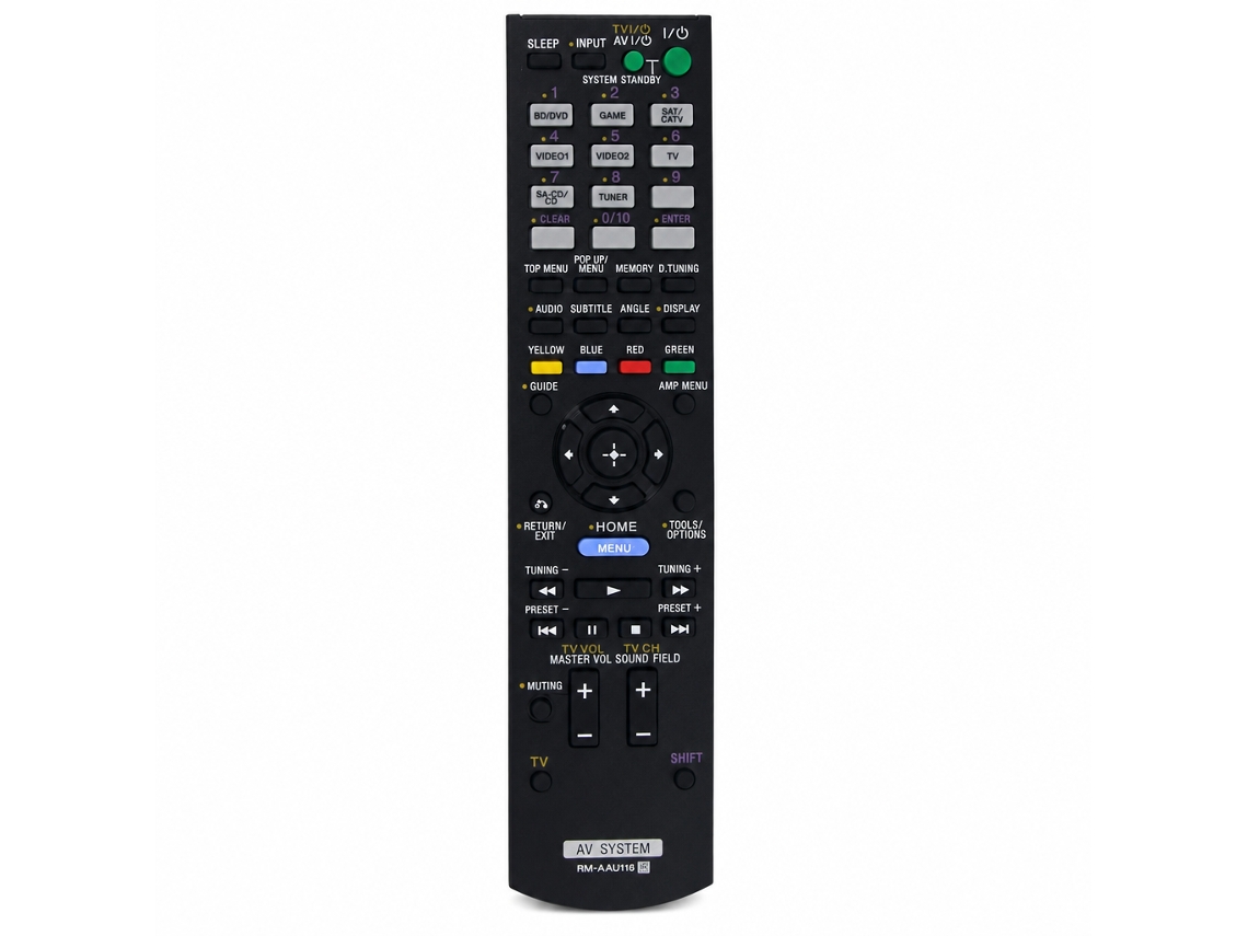 Comando À Distância Para Recetor Av Compatível Com Sony Rm-aau116, Controlo De Tv