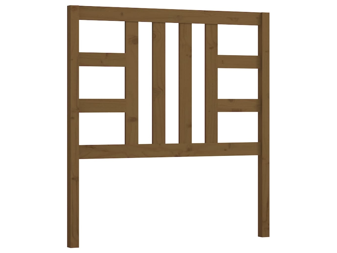 Bed Headboard, Bed Headboards Vidaxl Marrom Madeira De Pinho (106 X 100 Cm)