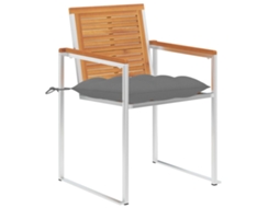 Maison Exclusive - Cadeiras De Jardim Com Almofadões 2 Pcs Acácia Maciça E Aço