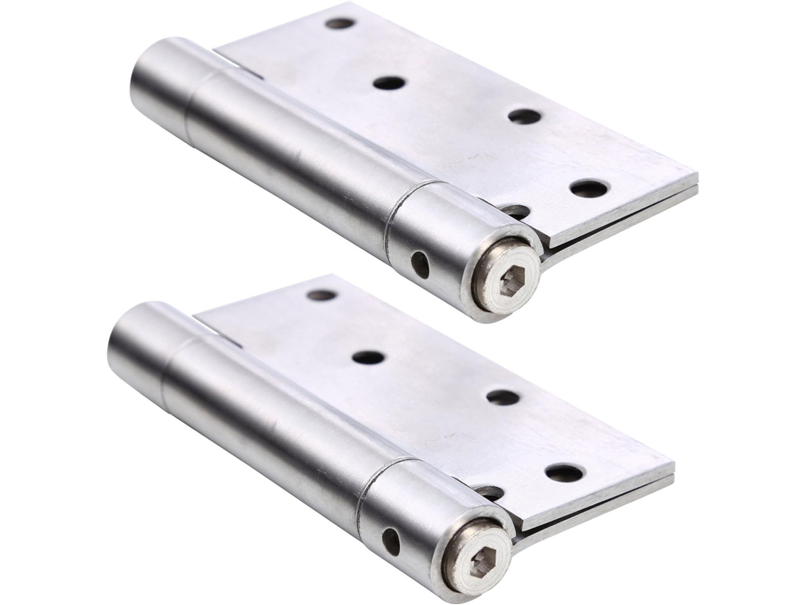 Dobradiças De Aço Inoxidável De 4 Polegadas Com Mola Única, Fechamento Automático, Convenientes, 1 Par