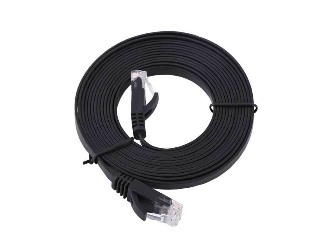 Cabo Lan HURRISE Rj45 Cat6 Rj45 Cat6 Ethernet Flat Network Cabo Lan Utp Patch Router Cables 1000M 3 Metros