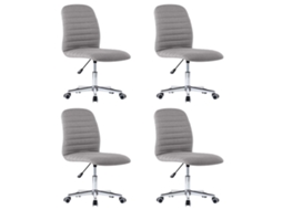 Dining Chair, Dining Chairs Vidaxl Cinzeto Tecido (n/a)