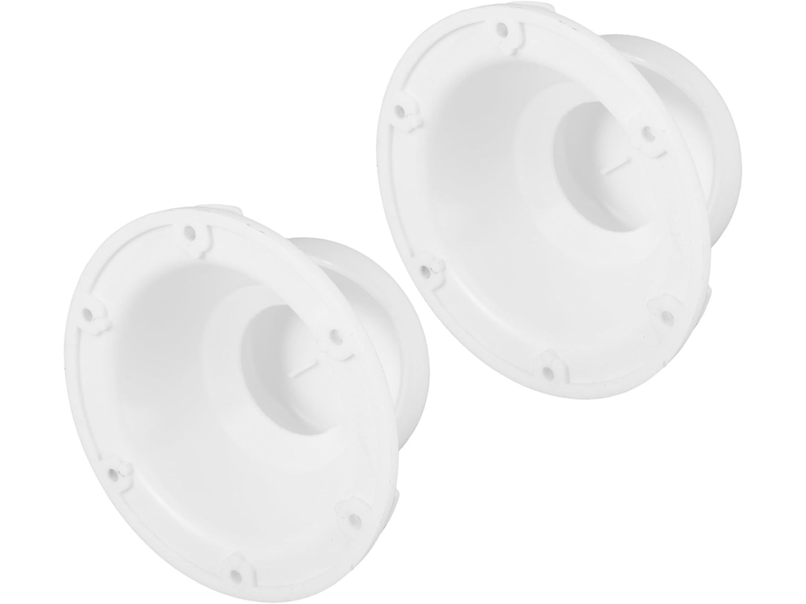 Conjunto De 2 Tampas De Ventilação De Teto Para Autocaravana Em Pe Branco Com Parafusos, Formato