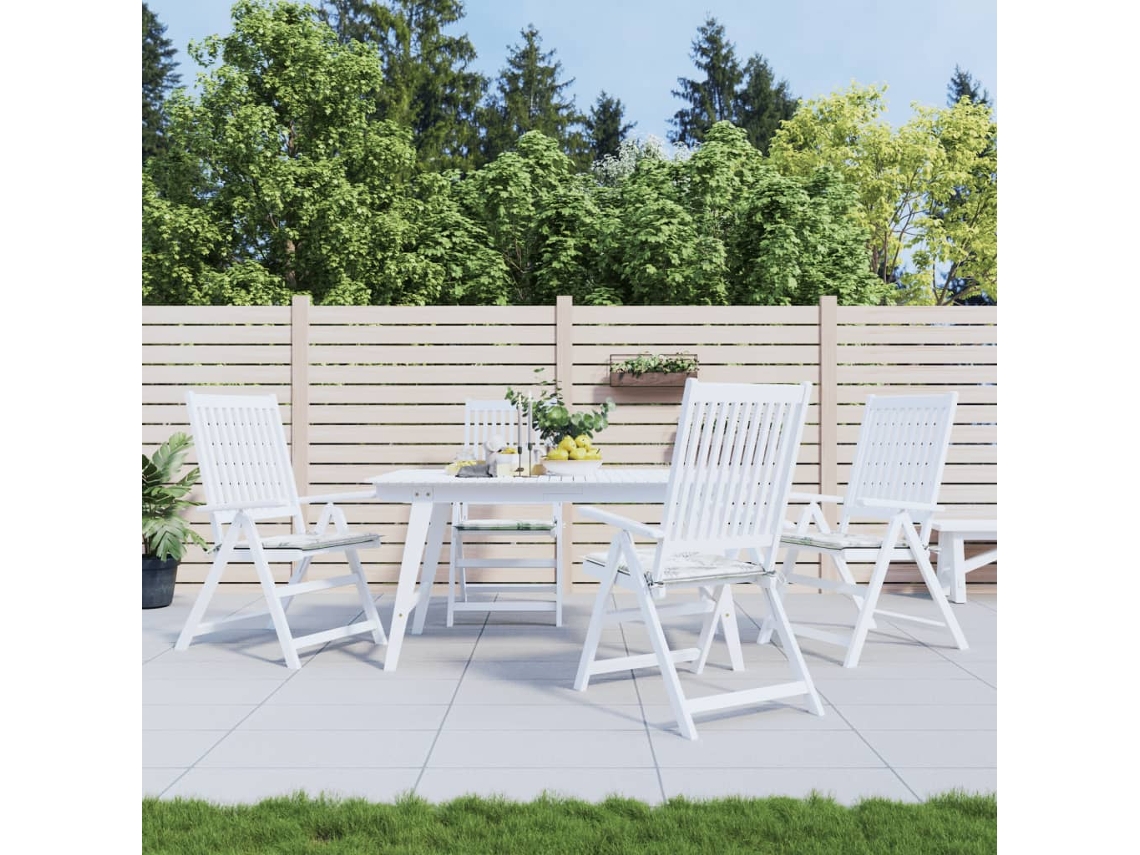 Vidaxl Almofadões P/ Cadeira 4pcs 40x40x3cm Tecido Padrão Folhas