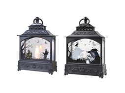 2Pcs Lanterna de Vela Impressa para Decorações de Halloween ALLINLESS