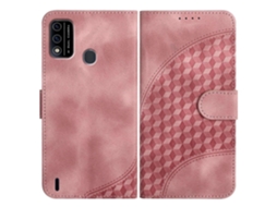 Capa De Couro Para Celular Com Estampa De Cabeça De Elefante E Cordão