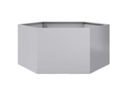 Floreira de jardim VIDAXL Prateado Metal (104x90x45cm)
