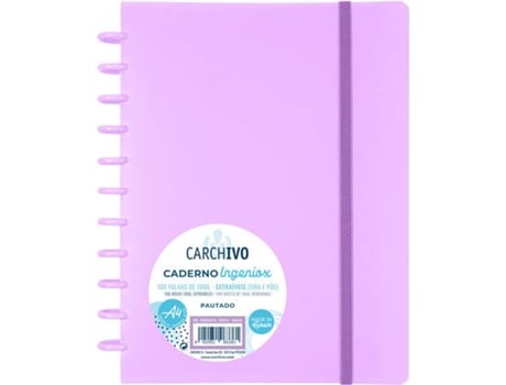 Caderno INGENIOX Roxo (A4 - Pautado - 100 Folhas)