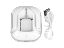 Fones De Ouvido Bluetooth Sem Fio Com Cancelamento De Ruído, Display Digital, Recarregável, Branco Ly Ebike