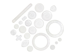 Conjunto de 22 réguas multifuncionais de plástico para desenho com funções educativas, ideal para entusiastas da pintura.