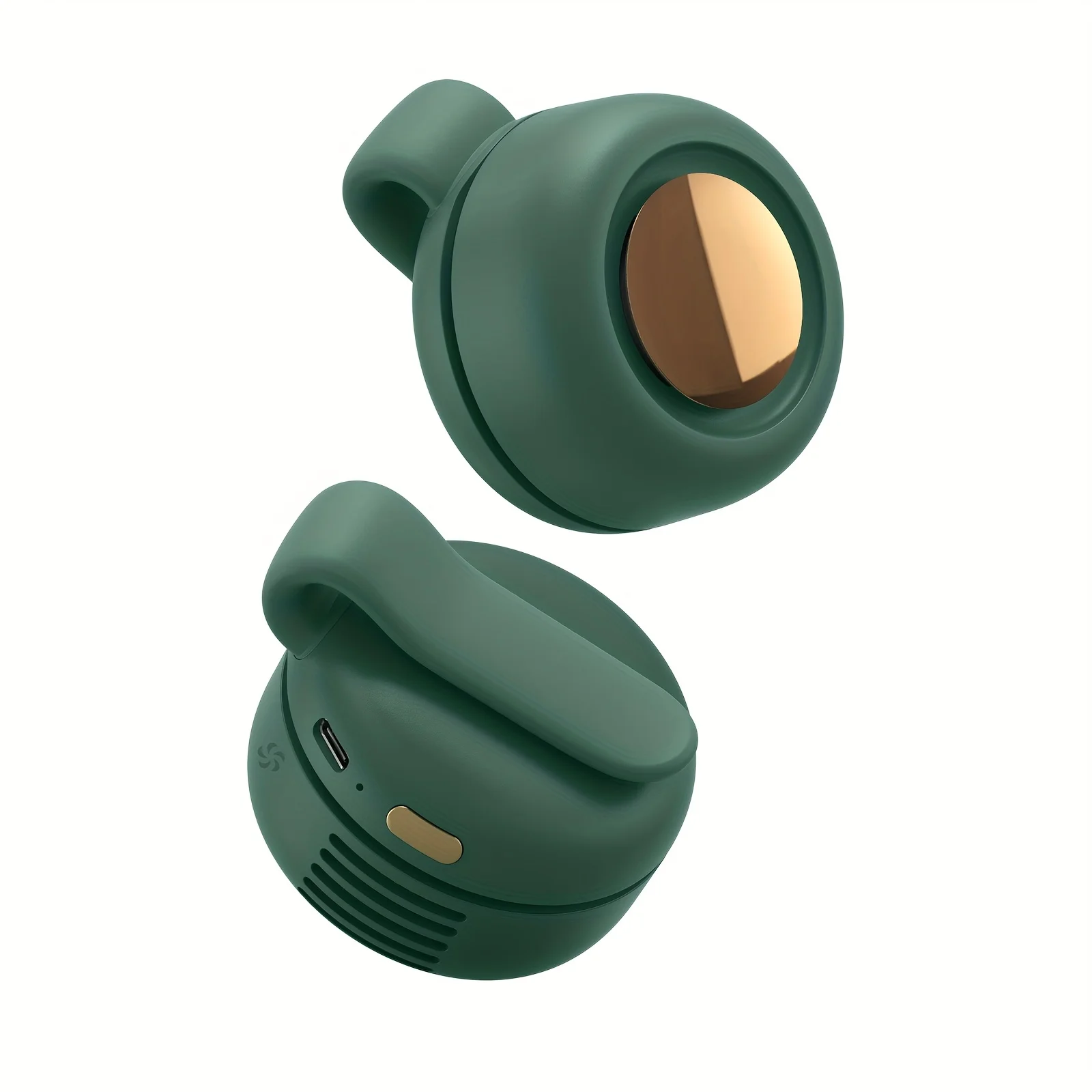 (verde) Mini Ventilador De Clipe Para O Verão, Ajustável Em 360°, Leve E Portátil.
