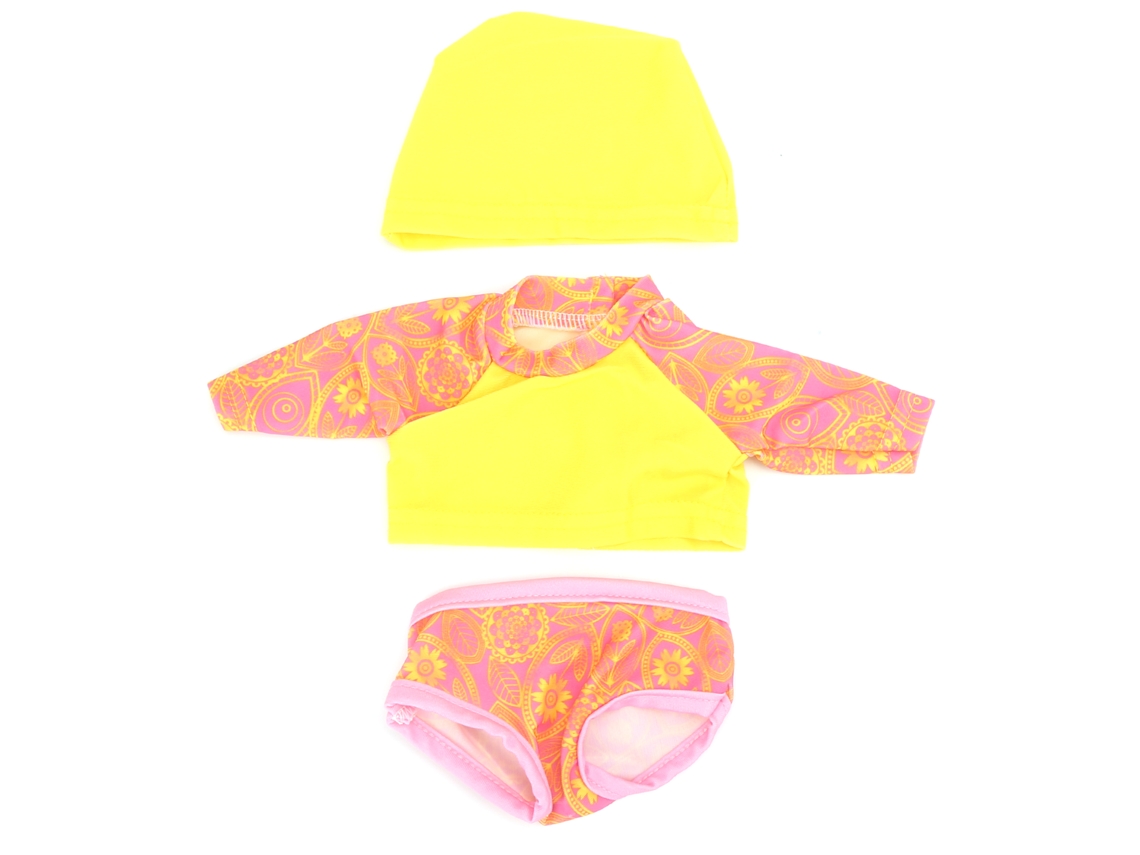 Ats traje de Banho para Boneca Bebê, Roupa e Acessórios para Boneca de 43cm, Outfits Qd18 016