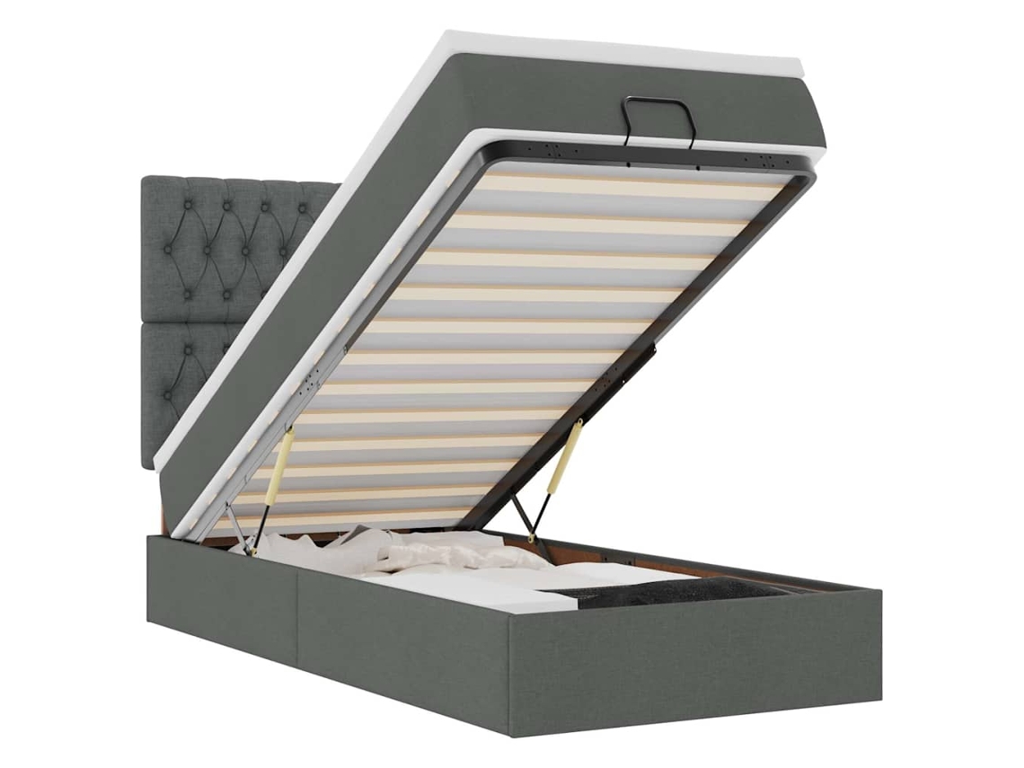 Ottoman Bed, Ottoman Beds Vidaxl Cinzeto Tecido (90 X 200 Cm)