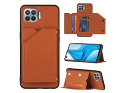 Capa Traseira Em Pu + Tpu + Pc Com Toque Suave, Resistente A Impactos, Para Oppo F17 Pro E A93, Com Compartimentos Para Cartões, Suporte Para Celular