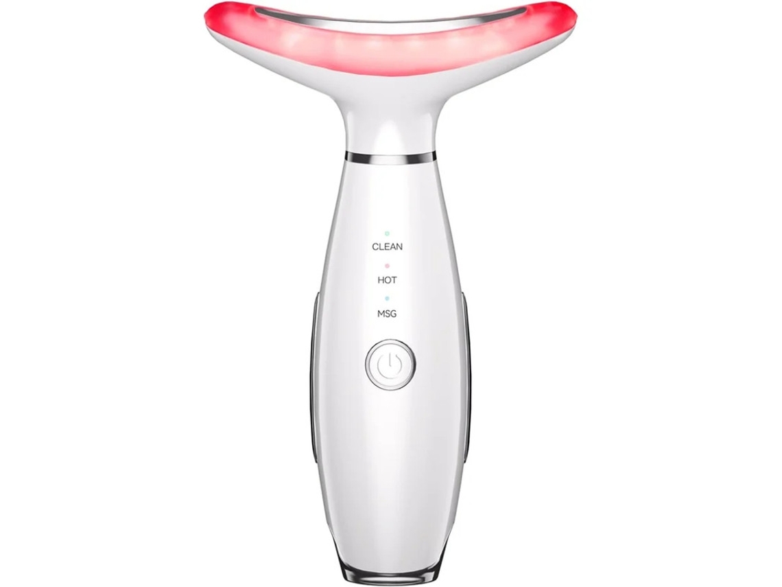 Massajador Facial E Pescoço 7 Em 1 Com Led Tripla Ação Tecnologias Térmicas E Vibratórias Dispositivo Rejuvenescimento Da Pele 7 Cores Bestvite