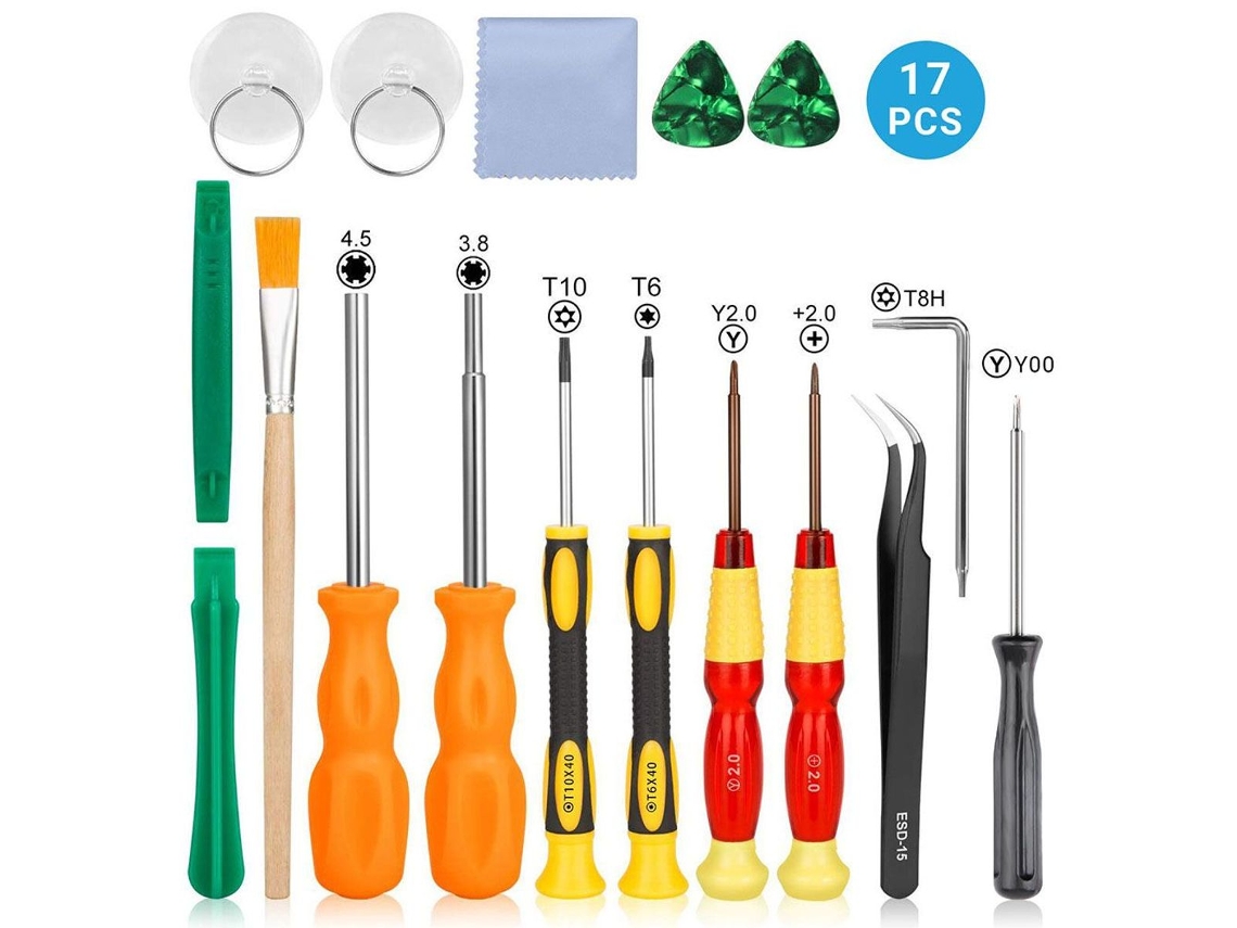 Conjunto De Chaves De Fenda De Precisão 17 Em 1 Para Reparo De Console De Jogos, Combinação De 17 Peças, 1 Klb Brilvibera