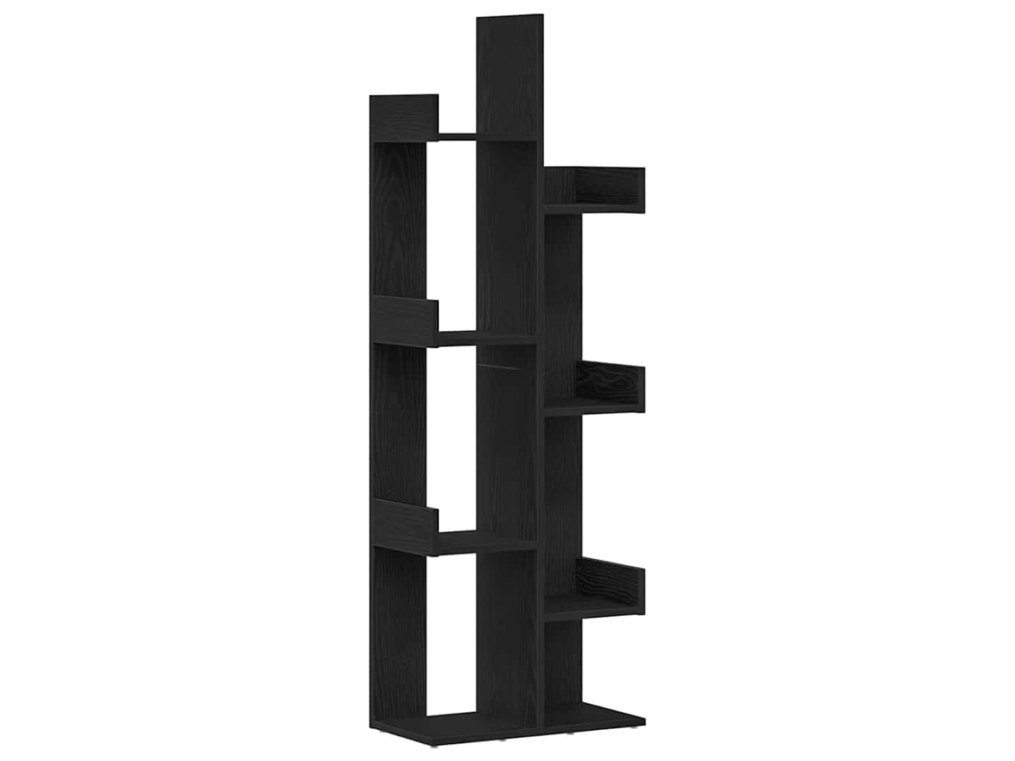 Estante Carvalho Preto 48x25,5x140 cm Madeira Processada MAISON EXCLUSIVE