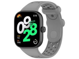 Bracelete para Xiaomi Band 9 Pro / Redmi Watch 6 / 5 Silicone Respirável com Orifícios Cinza XIAOMOYU