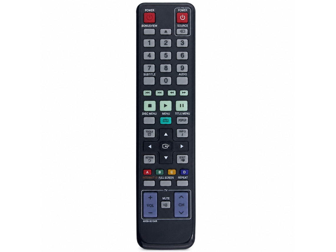 Comando À Distância De Substituição Compatível Com Leitores Blu-ray/dvd Samsung Ak59-00104r_zhd