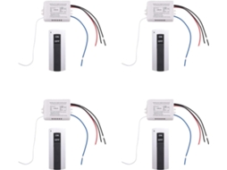 Controle Remoto Para Lâmpada Com 4 Canais, Transmissor Digital, 220v, Liga Desliga, 1 Receptor De Relé Sem Fio E