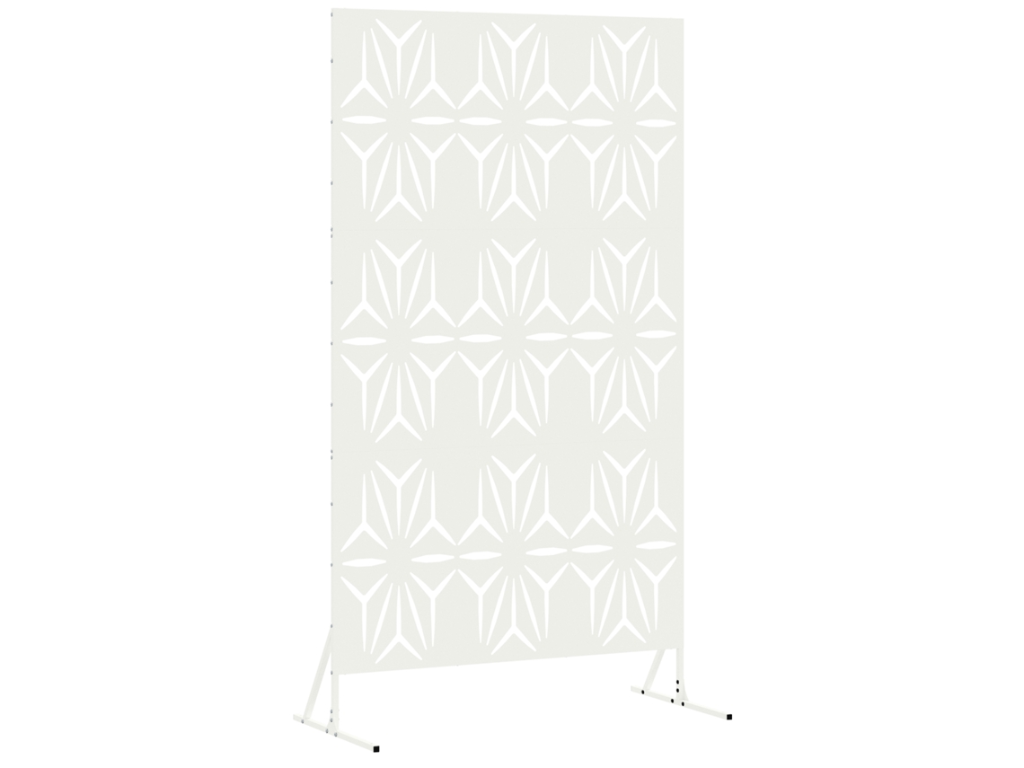 Conjunto 1 Protetor De Privacidade Vidaxl Branco Aço (100 X 50 X 180 Cm)