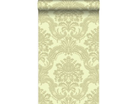 Papel De Parede Ornamento Verde Claro 53 Cm X 10,05 M Origin Wallcoverings