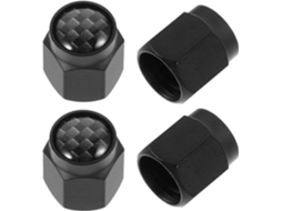 Conjunto De 4 Tampas De Válvulas Em Fibra De Carbono E Metal, Com Proteção Contra Poeira.