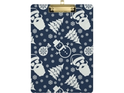 Prancheta para Enfermeira Hipster, Papai Noel, Boneco de Neve e Árvore Natal, Furo Padrão, Suspensa Caminhonei