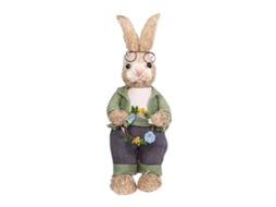 Coelhinho de Palha Artificial para Decoração de Páscoa LAXISCREED