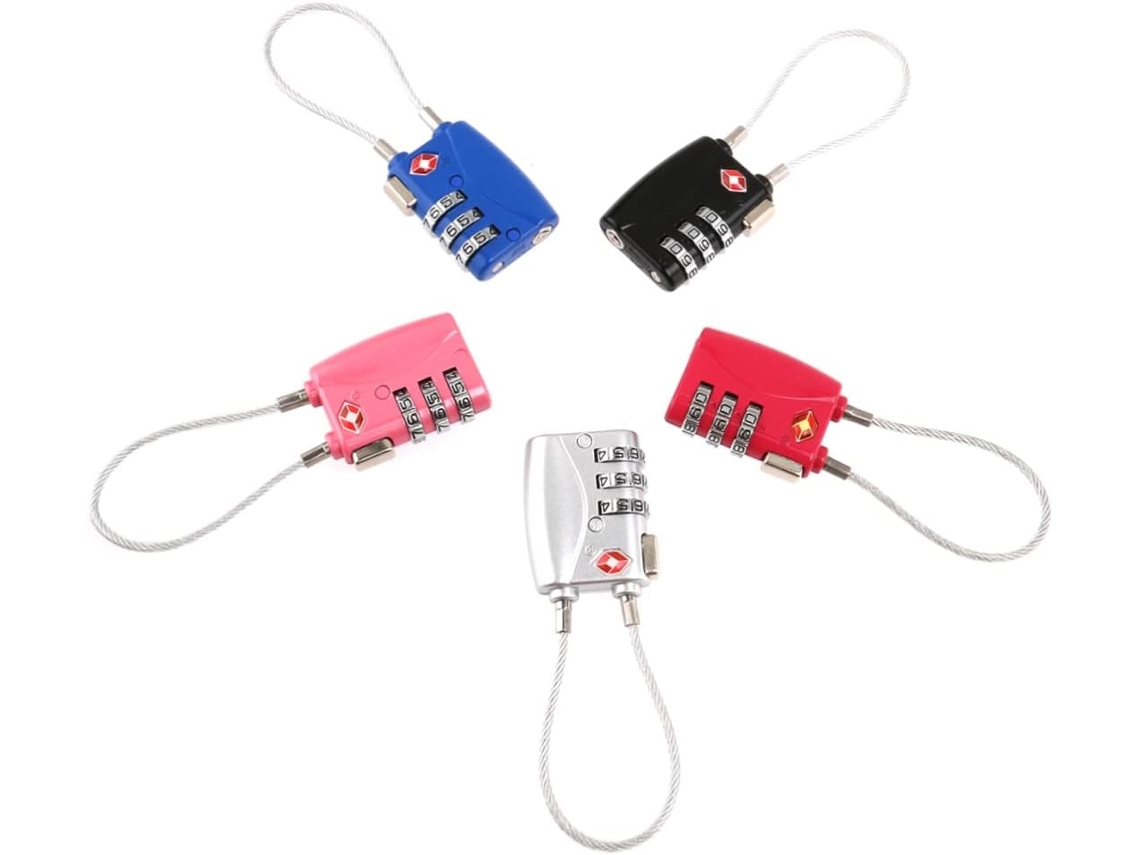 Conjunto De 2 Cadeados Tsa Com Combinação, Travas Segurança Para
