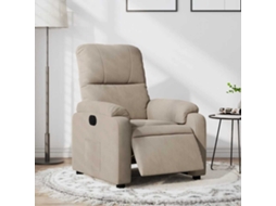 Poltrona de Sala | Cadeira de Descanso | Poltrona Reclinável Elétrica Microfibra Cinzento acastanhado HARLANV1