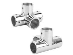 Laxiscreed Veda Para Corrimão De 25mm Em Aço Inoxidável 316 Com Base Redonda E 4 Dutos