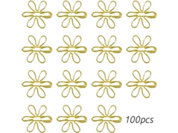 100-clips De Papel Metálicos Em Formato Girassol, Inovadores E Charmosos, 29x 29cm, Ideais Organizar Documentos
