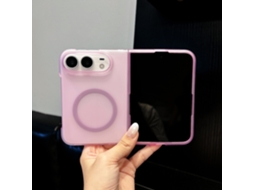 Capa Magnetica Fosca Iphone Duo Rosa Claro Carregamento Wireless