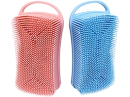 Escovas De Silicone Para Banho 2 Peças Com Gancho Pendurar, Acessórios De Banho Para Corpo E Chuveiro