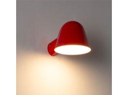 Aplique De Parede De Design Moderno Vermelho – Abajur Cônico, 1xe14 Máx. 10w, Iluminação Interior