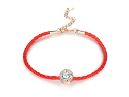Pulseira De Corda Com Strass Romântica Elegante Para Casais
