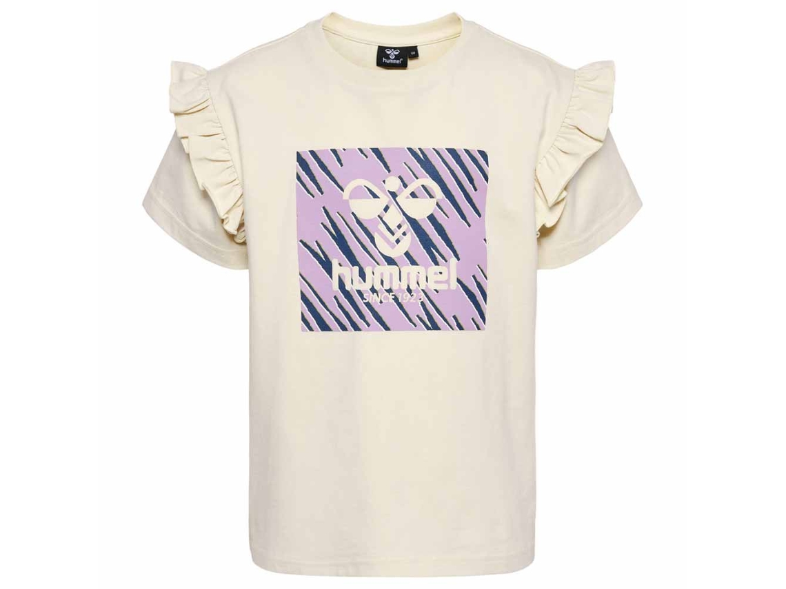 T-shirt HUMMEL Camiseta De Manga Curta Flowy Ruffle Beige 10 Years Rapaz