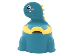 Mali vaso Sanitário Infantil Dinossauro Ergonômico Anti derrapante com Base de Borracha Azul Marinho