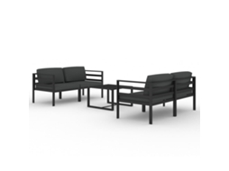 Conjunto de 5 Lounge Jardim com Almofadões em Alumínio Antracite MAISON EXCLUSIVE