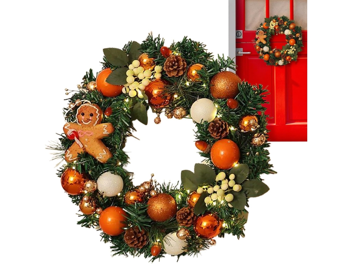 Guirlanda De Natal Para Exterior Em Formato De Casa De Especiarias, 40cm |