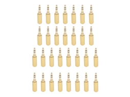 30pcs Conector de Áudio 3,5mm Fones Estéreo Revestido Ouro | S/MARCA