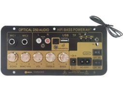Placa Amplificadora Bluetooth com Áudio Óptico, Usb, Rádio Fm e Leitor de Cartão Tf. SFUSHOS