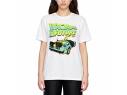 Rockinstone Back To The Future Movie Btf Neon White Adult T-shirt Size:xl